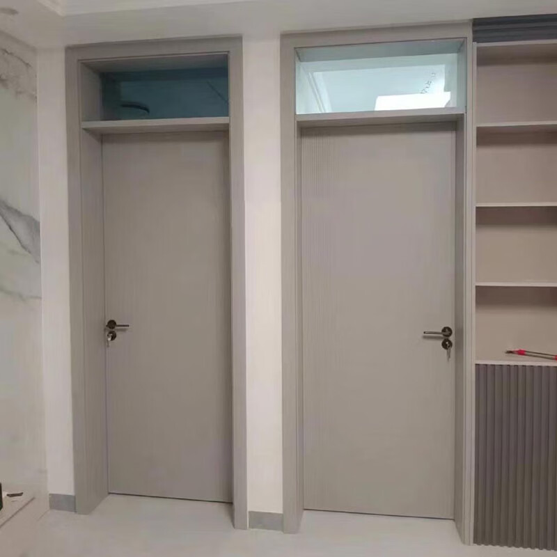 Wooden door, simple interior door, bedroom door, solid wood composite set door, custom set door, engineering door, rental door, wooden door with bright window