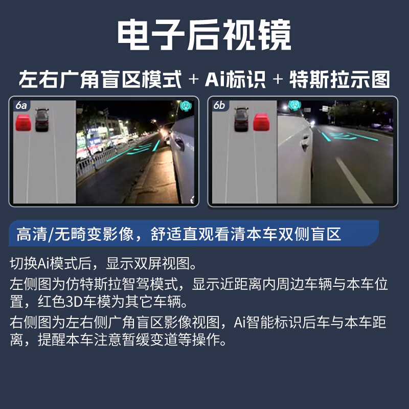 Intelligent Tengzhong six-channel camera driving recorder 360 panoramic image blind spot monitoring Toyota - 720-degree 360 panoramic image + intelligent AI warning + parking monitoring