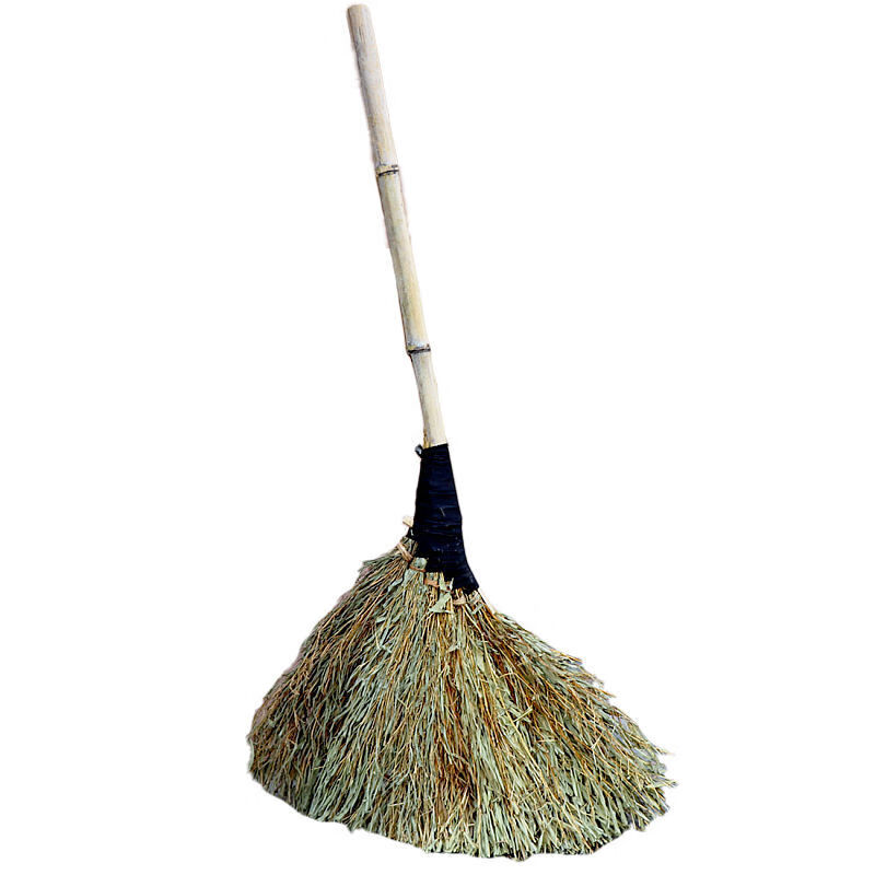 Large broom pure handmade large bamboo broom outdoor large golden branch large broom factory yard sweeping snow large bamboo broom sanitation sweep iron wire reinforced leafless bamboo broom