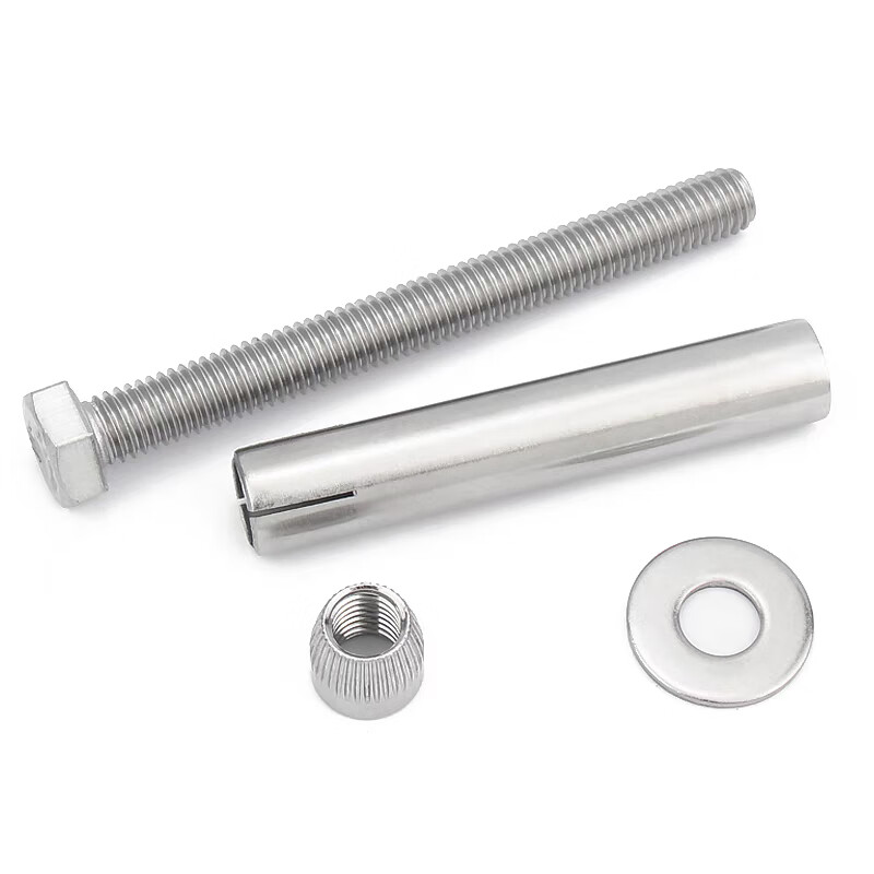 Jingxuan 304 stainless steel expansion screw external hexagonal internal expansion lengthened pull explosion internal forced built-in expansion tube m6m8m10 M8*80 (15 pieces) 304