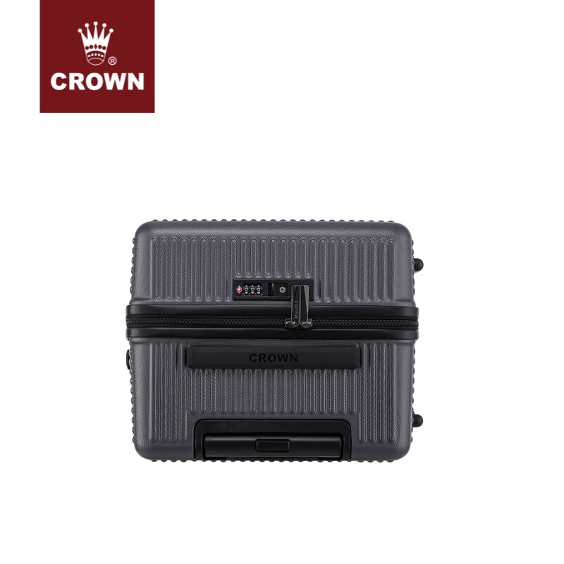 CROWN suitcase password trolley case large capacity universal wheel student suitcase CF2021H graphite black 25 inches