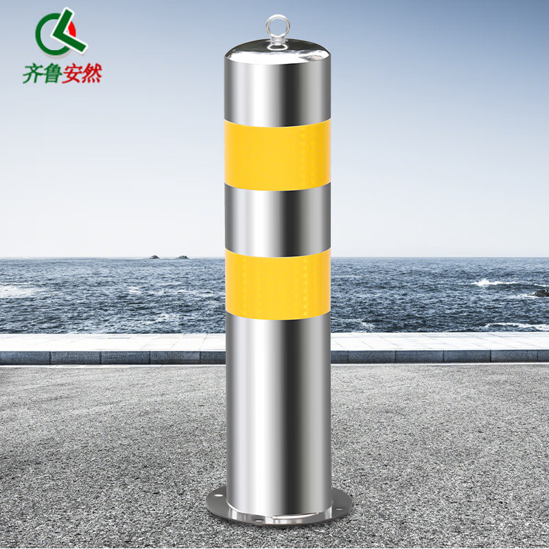 Qilu Anran car blocking column stainless steel road dividing pile anti-collision column isolation warning bar parking space stainless steel car blocking column ordinary type with screws