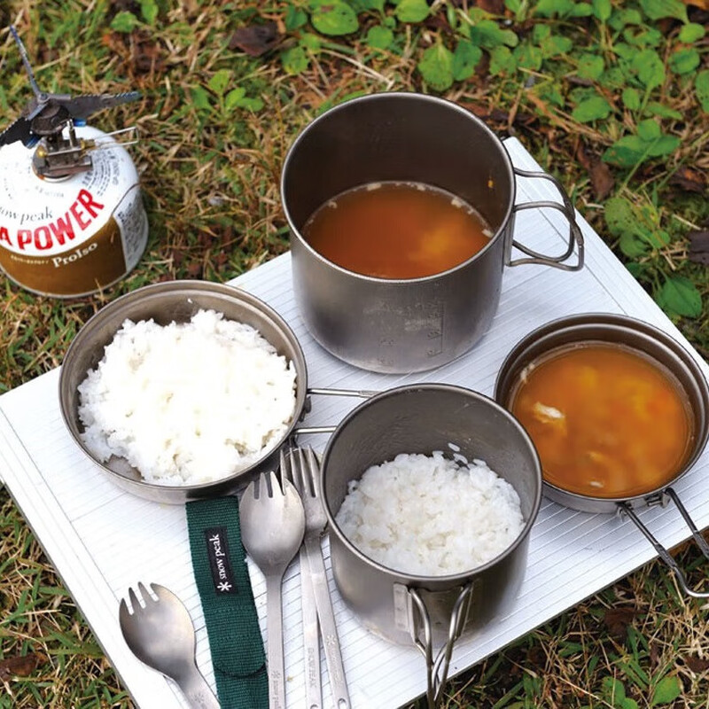 Snow Peak snow peak sp camping outdoor picnic aluminum pot pot set SCS-009