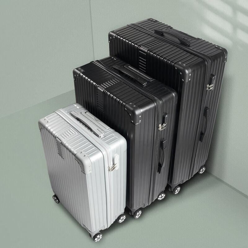 Tiffany Carney Oversized Luggage Men's Trendy Large Capacity Anti-scratch and Fall-resistant Hand-held Trolley Case Women's Overseas Shipping Large Luggage Student Accommodation Can Hold Quilt Password Suitcase Zipper Style Dazzling Black Platinum (Scratch-Resistant) 28-inch Strong and Durable