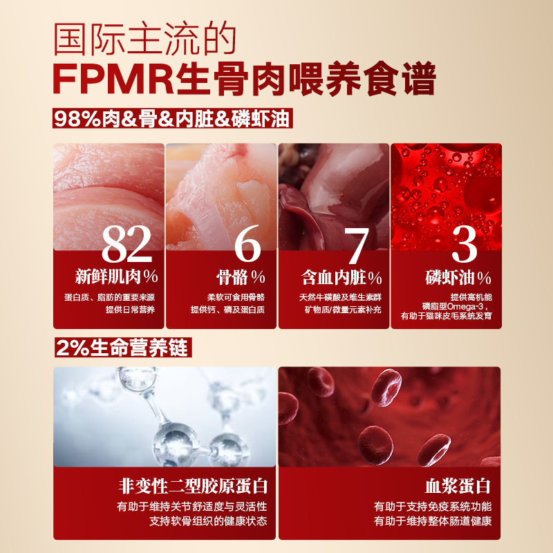 Fleetgate FPMR raw bone and meat content krill oil full price adult kitten staple food meal pack rabbit flavor 300g*1 box