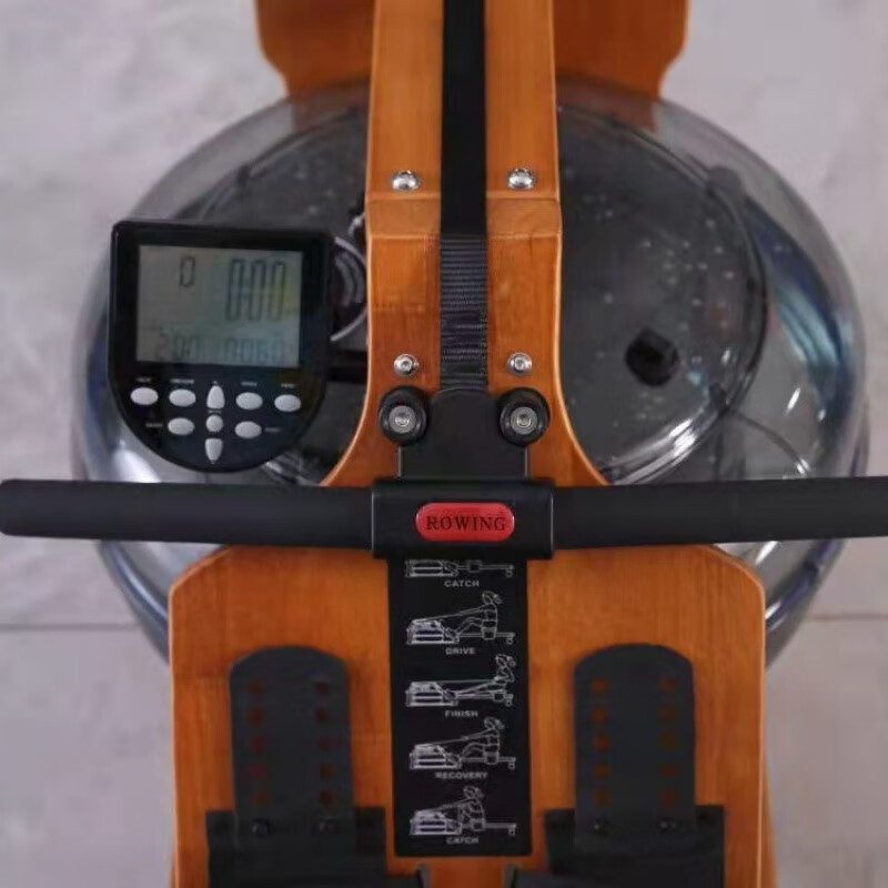 TY gym home rowing fitness equipment folding wooden rowing machine water resistance rowing machine commercial silent model solid wood color 2150*550*560MM