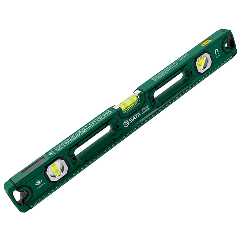 SATA professional level with magnetic three-level bubble high-precision home decoration aluminum alloy material measuring tool 91645 three-level bubble level 600MM