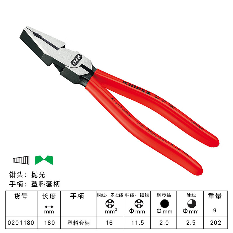 Kenipac Kenipack wire pliers needle nose pliers diagonal pliers set multi-functional household pliers 002010 powerful wire pliers set