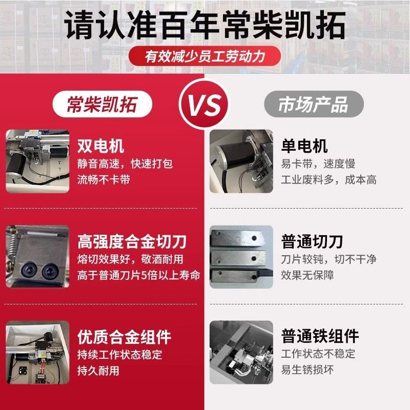 Changkaituo Changchai Group Kaituo desktop automatic packaging machine PP with carton desktop full hot melt sealing and strapping semi-automatic packaging machine