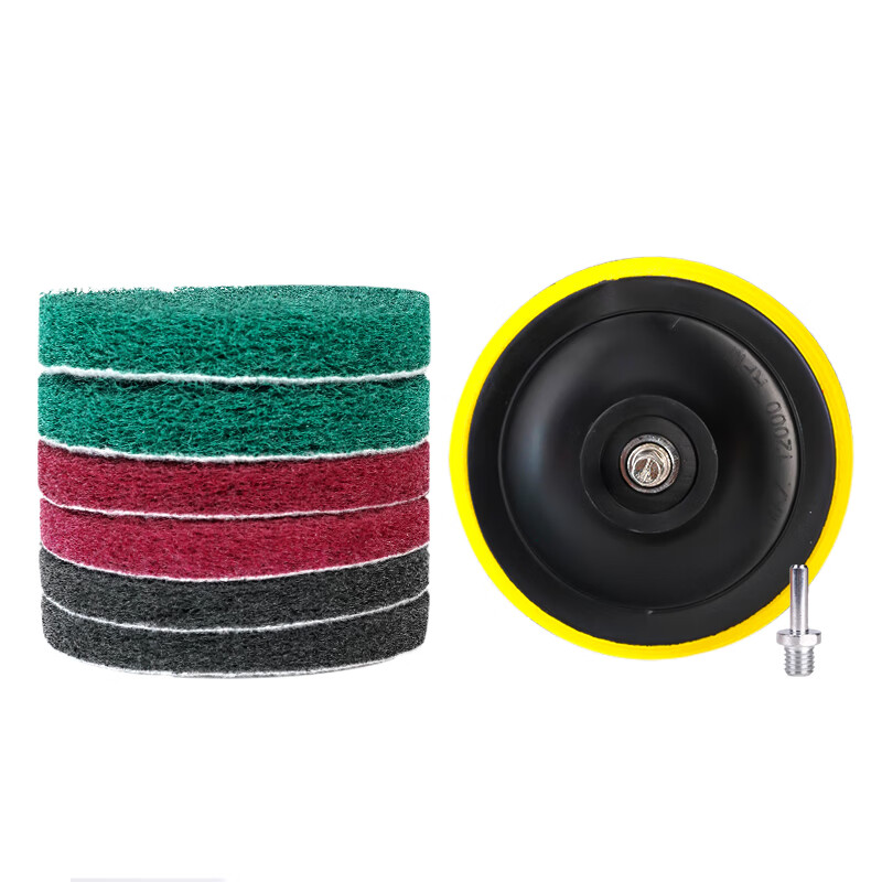 Mandelai electric drill cleaning brush head electric scouring pad tile polishing artifact floor kitchen metal rust removal sponge electric drill brush