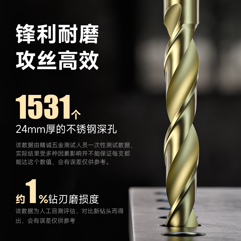 Fujiyue imported LIST6550 extended straight shank cobalt-containing twist drill bit titanium-plated high cobalt deep hole long drill bit L6550P12.5X250