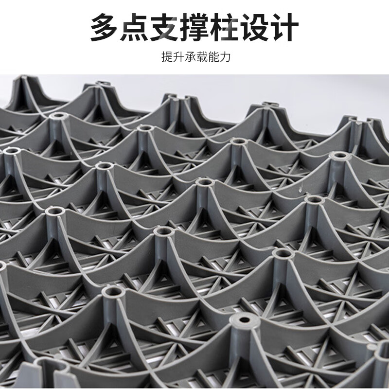 Jushiyi spliced floor grid car wash room floor mat thickened wear-resistant grid high-weight floor drain drainage floor mat drainage mat 1.8cm thick gray sample (1 piece)