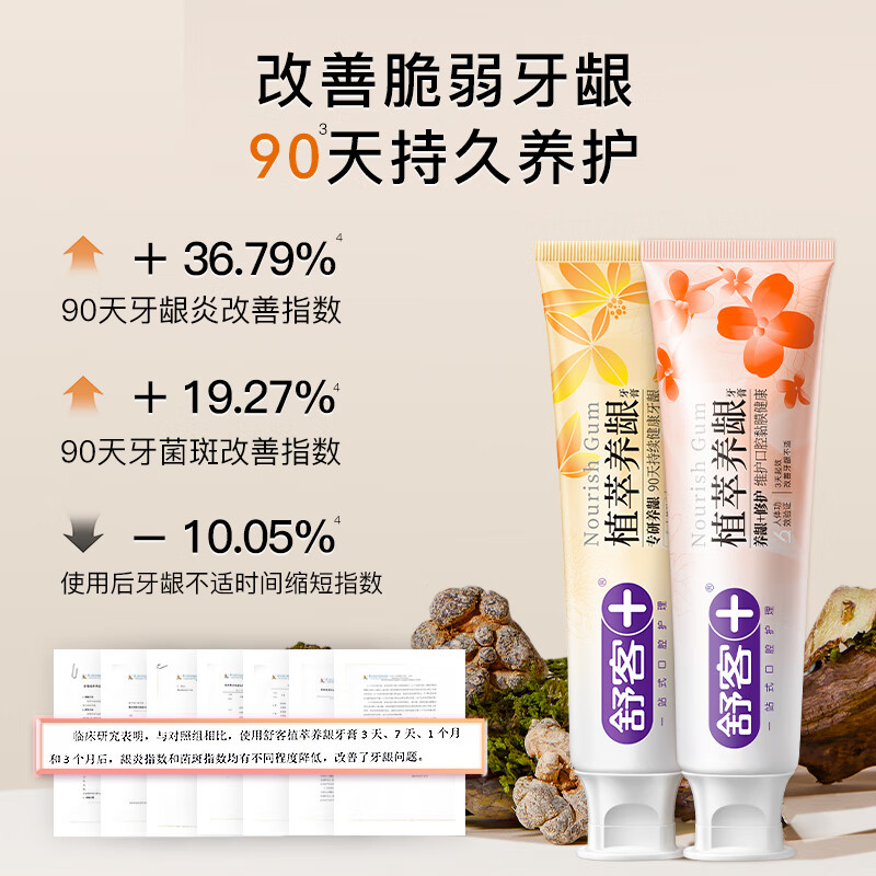 Shuke Zhizhi Gum Nourishing Toothpaste Clears Fire, Protects Gums, Improves Gum Repair 120g*4 Youju Mint Flavor New and Old Randomly Delivered