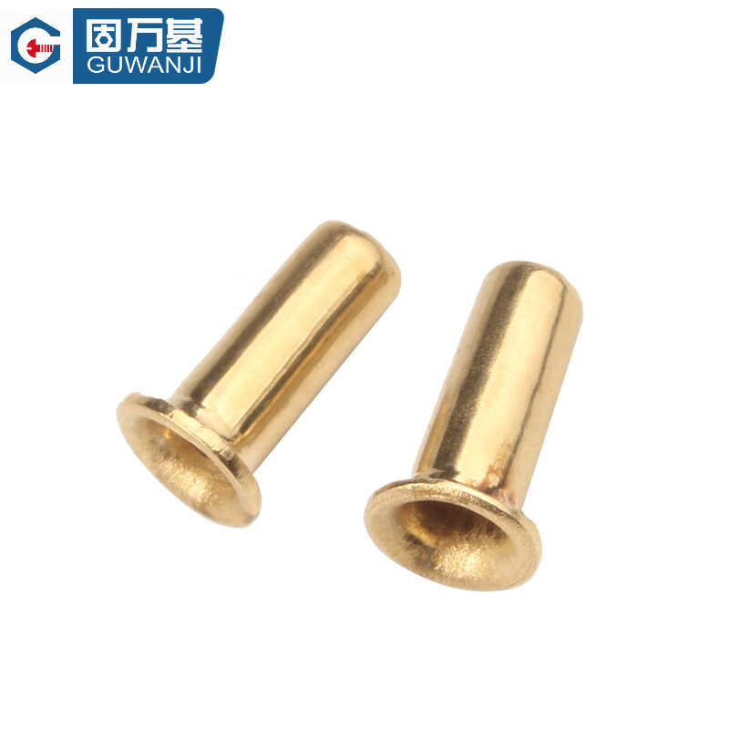 Guwanji national standard brass hollow rivets eyelet eye button ring copper parts copper rivets through-hole through-core rivets M1.5-M6 M5*12 200 pieces