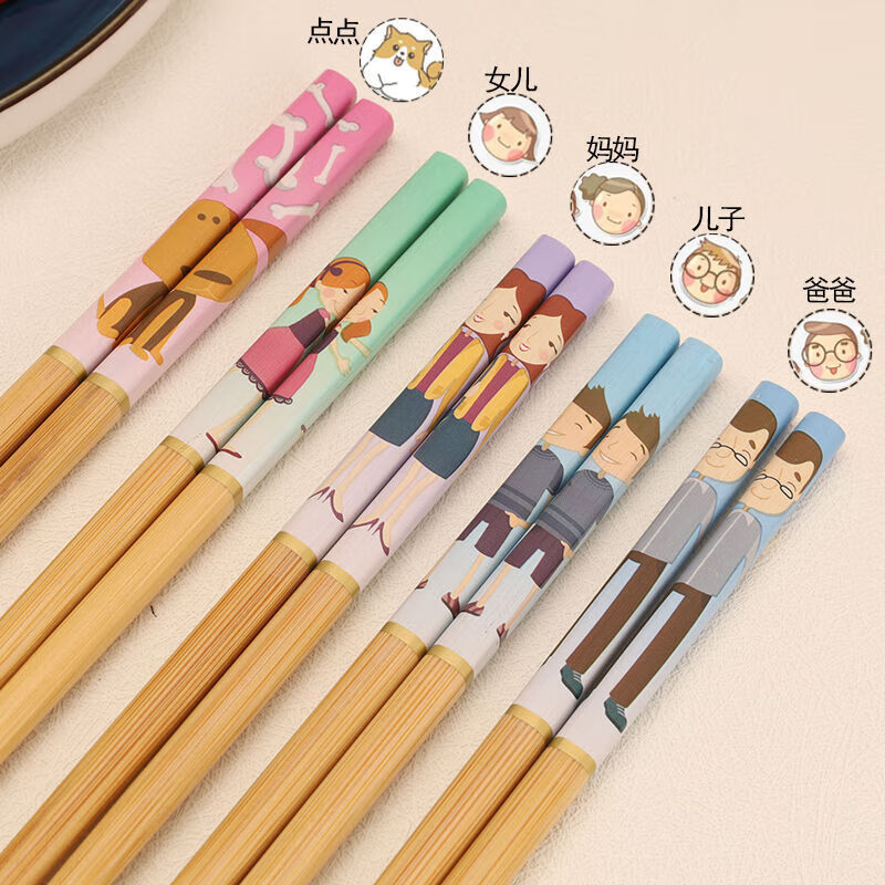 There are no high-quality chopsticks, natural bamboo chopsticks, household antibacterial wooden chopsticks, one pair for one person, separate meal chopsticks, no paint, no wax, male chopsticks tableware set