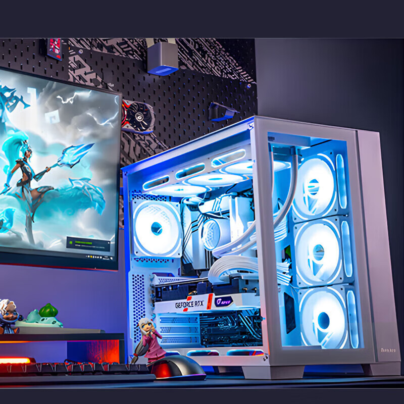 ASUS Core i7-liter 36-core RTX4060 desktop computer host independent display business office home game design rendering second-hand computer complete set host + 32-inch e-sports screen complete set set of two Intel 24 core/GTX1060/play online games