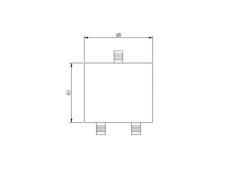 Microwave power splitter combined 350-3000M one into two GPS WiFi power splitter VHF power splitter combined silver