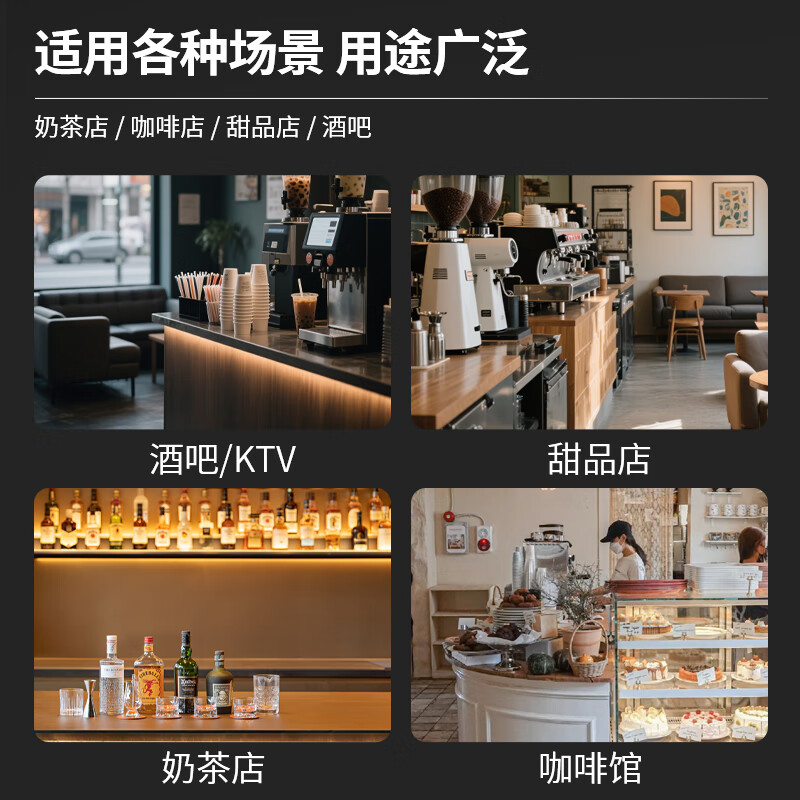 Fangchu milkshake machine, commercial milk tea shop special mixer, large capacity fully automatic electric milk capping machine, flagship model, gray, one head and two cups