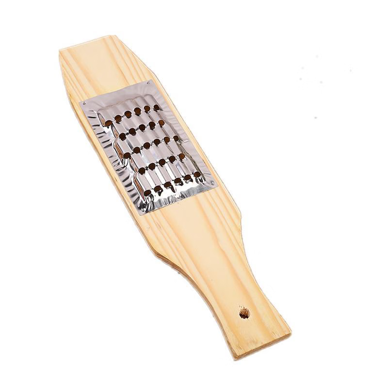 Shredded vegetable slicer, radish shredded grater, wooden planer, grater, mud grinder, stainless steel 45 holes 7mm