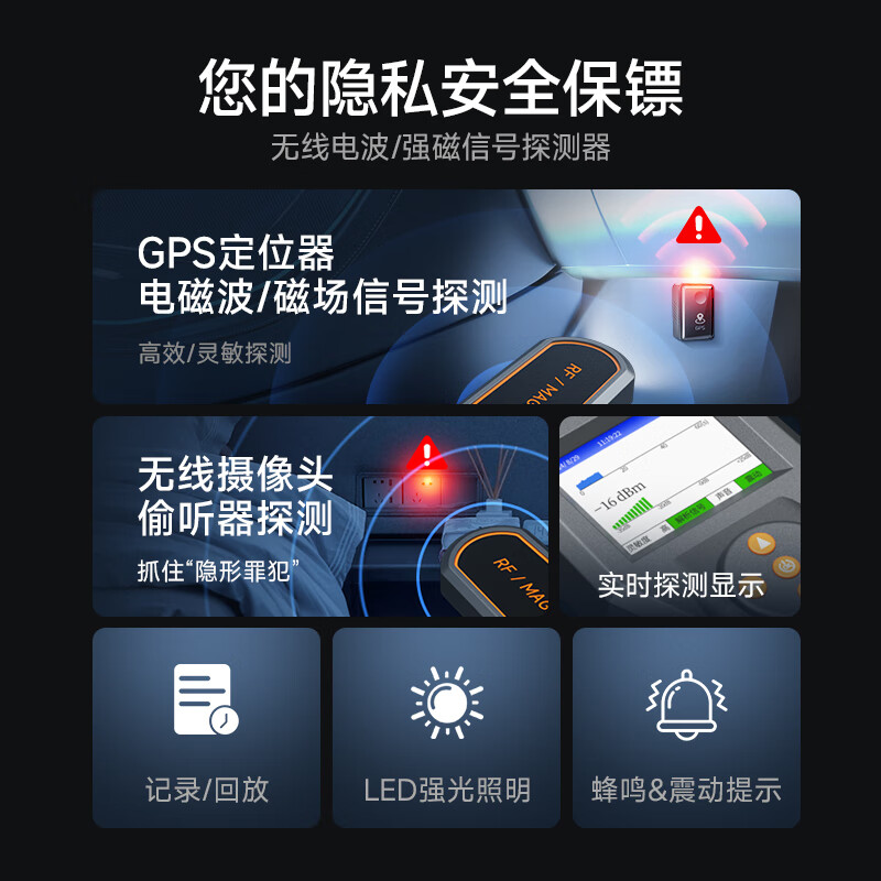 Quantity GPS detector anti-positioning tracking detector car mortgage scanning anti-theft monitoring listening and searching equipment