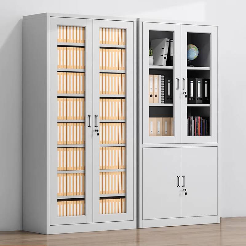 Ni Zhier Iron File Cabinet Financial Voucher Cabinet Steel File Cabinet Office Information Cabinet Low Cabinet Multi-door Lockable Storage Cabinet Large Equipment File Cabinet 1800*850*390