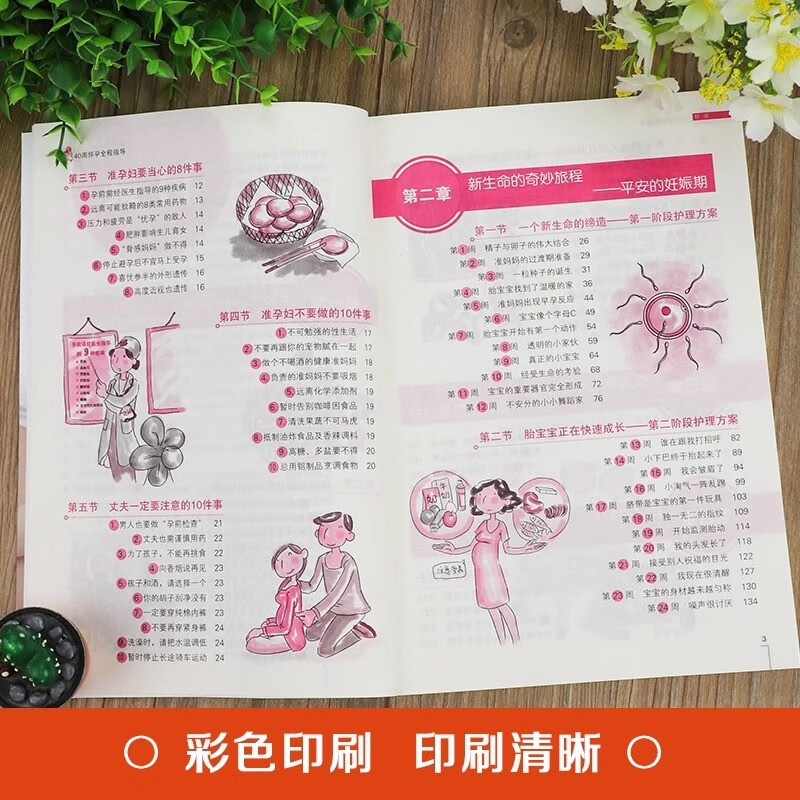 40 weeks of pregnancy guidance + comprehensive maternal health care book, 2 genuine pregnancy books, pregnancy prenatal education, pregnancy preparation and pregnancy encyclopedia books