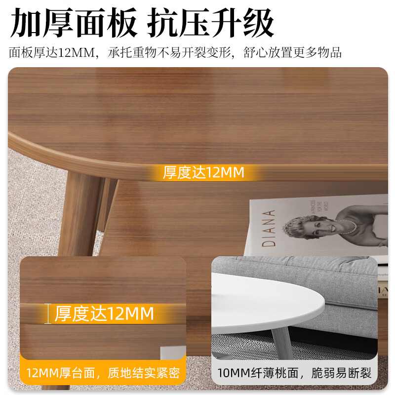 Shanshan wooden art coffee table living room simple coffee table small apartment side table tea table Nordic side table balcony mini table