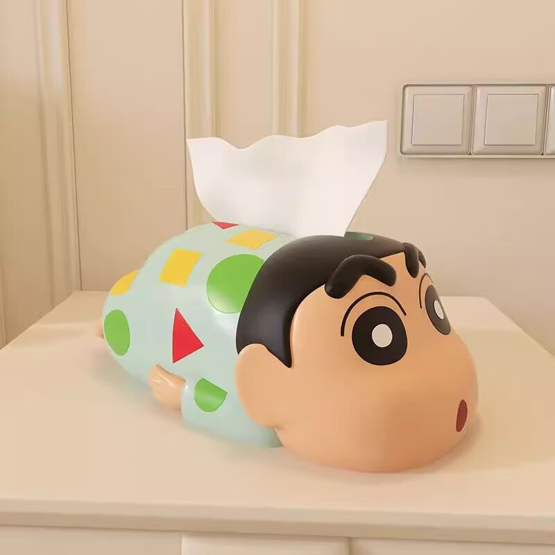 Fat Tiger Tissue Box Ornament Creative Crayon Shin-chan Decoration Living Room Coffee Table Dining Table Light Luxurious Cartoon Tissue Box Fat Tiger Super Cute Tissue Box