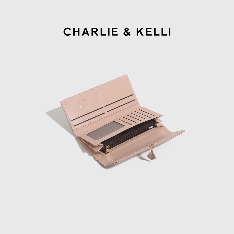 CHARLIE&KELLI Brand Small C&K Wallet Women's 2026 New Simple Business Coin Clip Versatile Multi-function Card Holder In Purple Valentine's Day Gift for Girlfriend