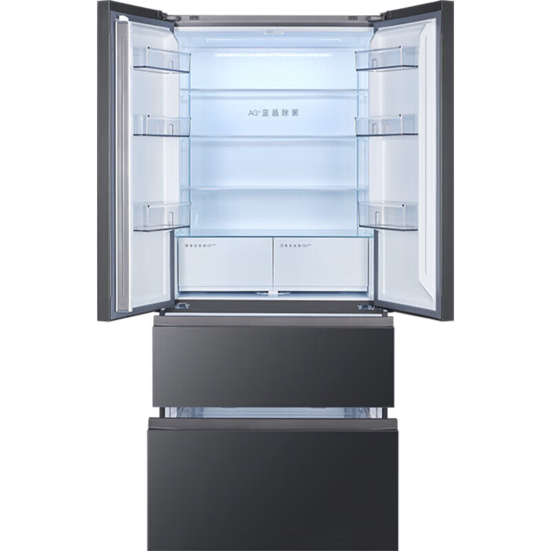 Homa 466-liter French-style multi-door refrigerator, ultra-thin body, intelligent three-frequency intelligent control, moisturizing, deep-freezing and quick-freezing-40 standard