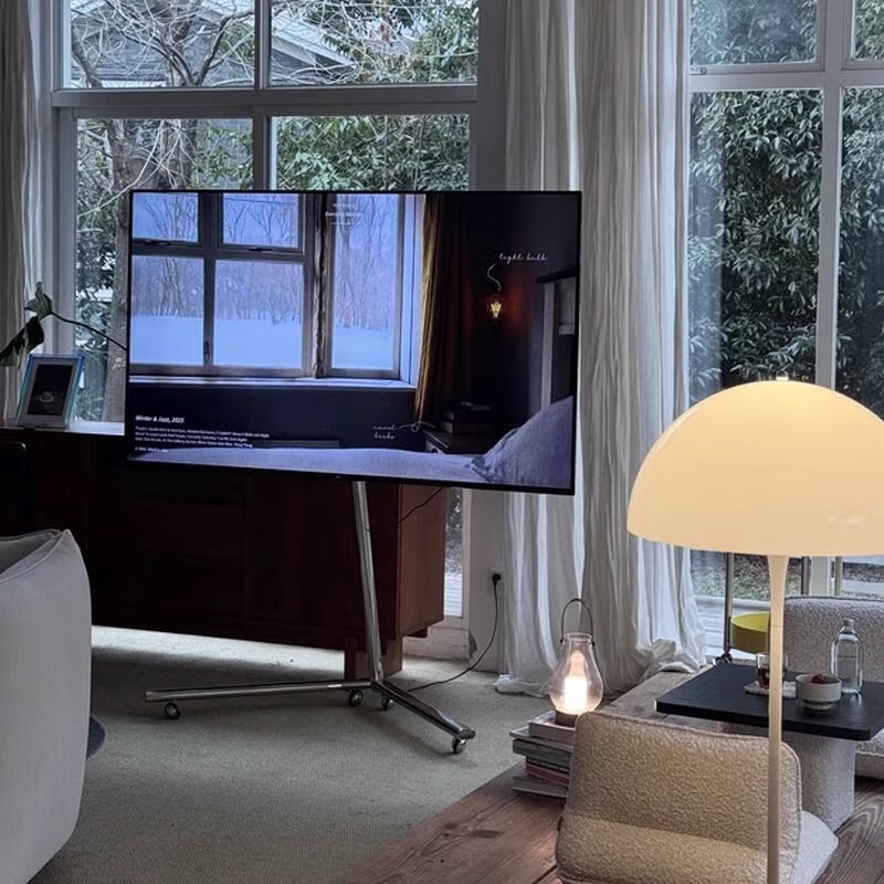 Suitable for ProPre Silver Wing TV mobile stand 65/75/85 inch TV stand movable living room villa home out of Silver Wing - silver complete model 40-70 inches + roller