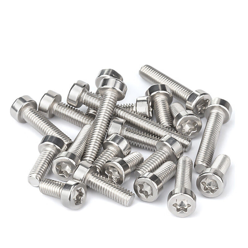 Ni Zhier thin head 304 stainless steel anti-theft and anti-tampering inner torx screw cup head flower-shaped cylindrical head screw M1. M6*25 (1,000 pieces)
