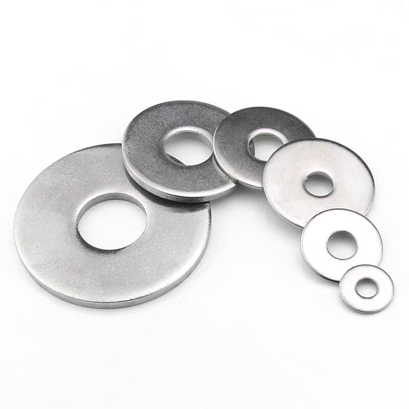 Jingxuan 304 stainless steel enlarged flat washer thickened flat washer gasket M2M3M4M5M6M8M10M12-M18M20M24 4*12*1 20 pieces