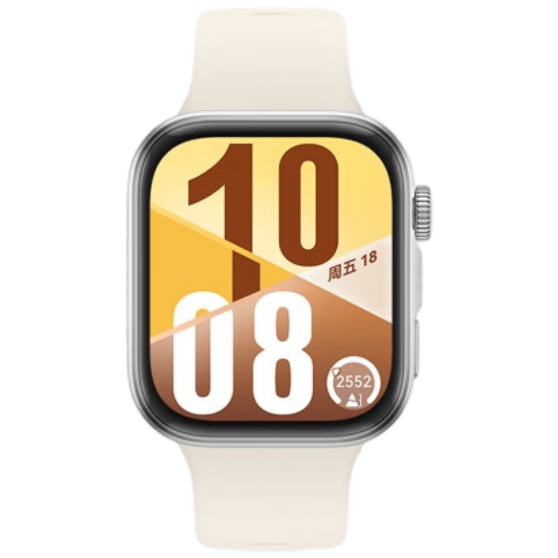 Huawei (HUAWEI) WATCH FIT 4 smart sports watch, ultra-thin and large screen, trendy sports, long battery life, Bluetooth call, sports watch, Yuedong white, fluorine rubber strap