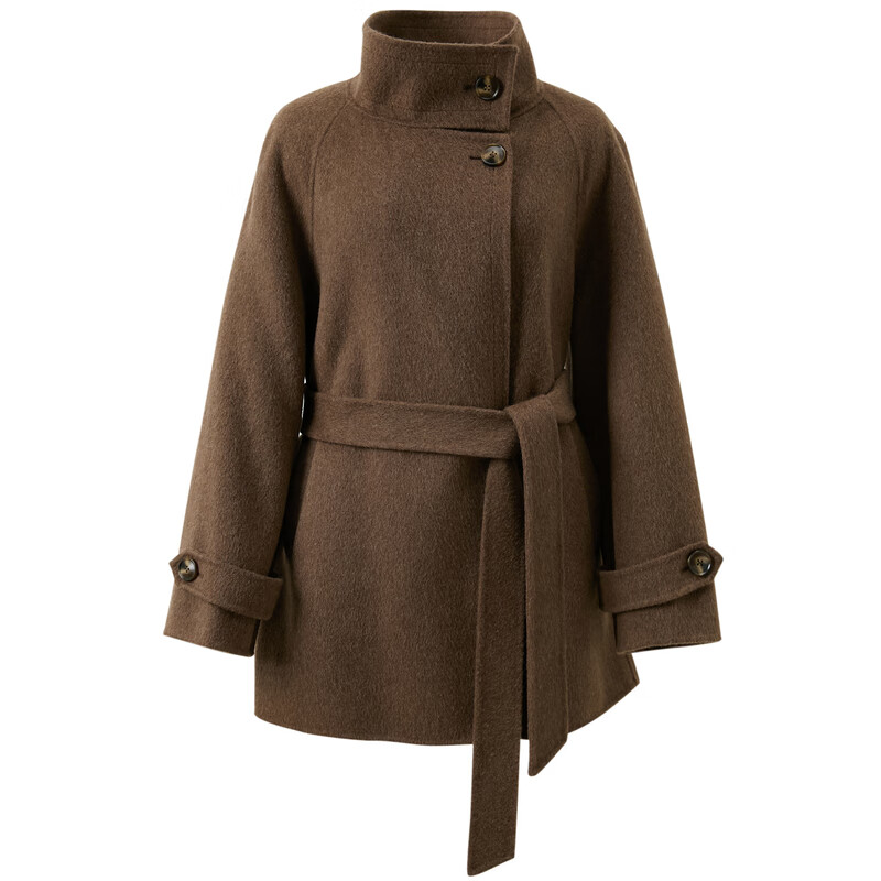 Tricolor 100 Sheep Wool 2025 Winter New Stand Collar Double-sided Woolen Coat Woolen Jacket M