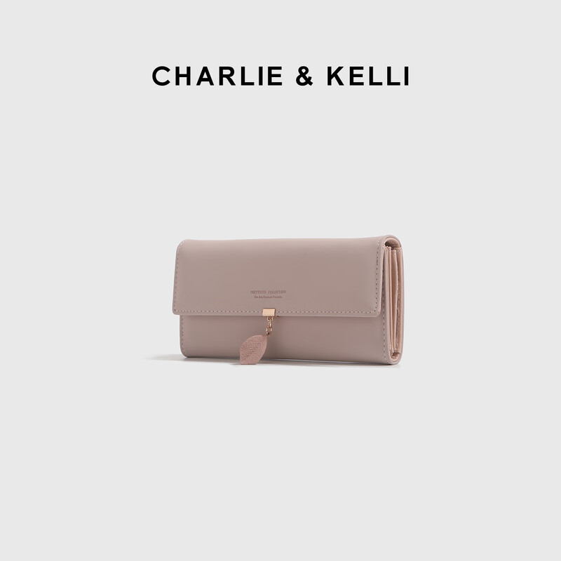CHARLIE&KELLI Brand Small C&K Wallet Women's 2026 New Simple Business Coin Clip Versatile Multi-function Card Holder In Purple Valentine's Day Gift for Girlfriend