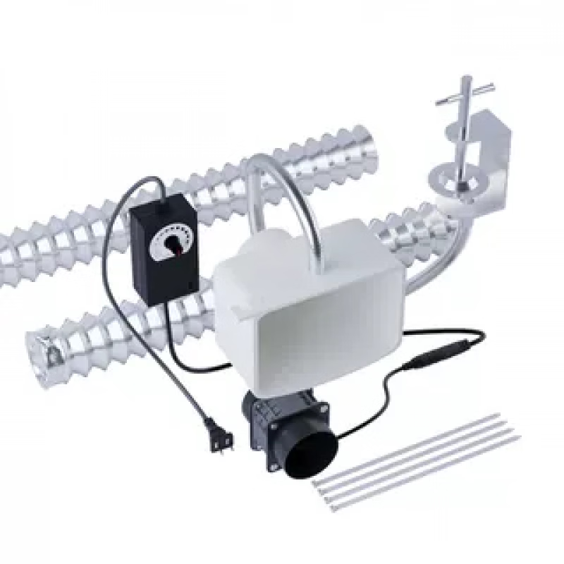 Ni Zhier laser marking machine vacuum cleaner inkjet laser engraving smoke purification universal tube exhaust fan solder dust exhaust fan bracket adjustable violent smoke exhaust fan double barrel + smoke pipe 1 meter and 3 meters + tie