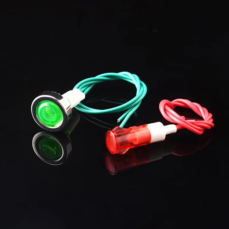 10MM corded indicator light signal light XD10-3 power light XD7-1 work indicator light MDX-11A XD10-7 red 220v (5 pieces)