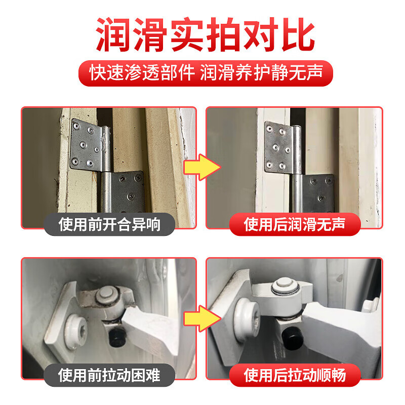 Household micromolecule lubricant machine oil door lock anti-rust mechanical lubricant bearing chain sewing machine butter lock core micromolecule equipment lubricant 125ML/2 bottles