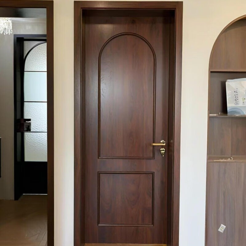 Hangzhou custom bedroom door solid wood composite French retro paint door unpainted wooden door cream style indoor set door solid wood multi-layer