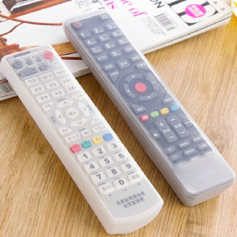 Suitable for remote control TV remote control protective cover TV remote control cover silicone protective cover remote control storage shell remote control shell cover HD transparent bear trumpet