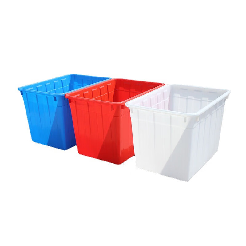Baigang white thickened plastic water tank 1040*820*680mm rectangular logistics water tank seafood aquaculture box sorting storage box 500L
