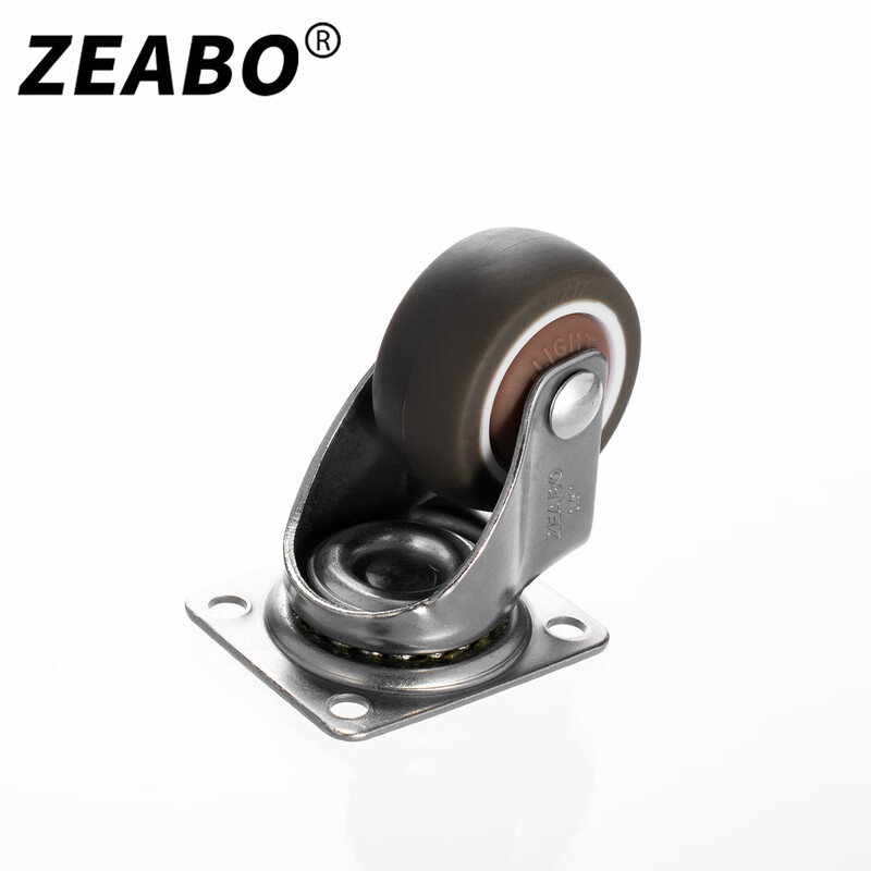 Zuobo caster 1.5 inch flat type universal wheel TPE synthetic rubber pulley with bearing wheel 4 pieces