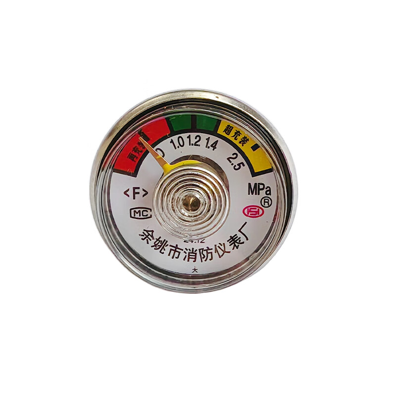 Fire extinguisher pressure gauge 2-8KG dry powder fire extinguisher accessories 2025 new national standard old national standard barometer 2.5MPa accessories fire equipment pressure gauge large mirror (M10 old standard) 10 pieces