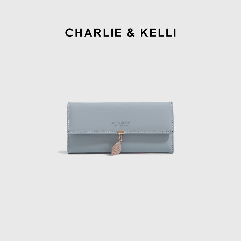 CHARLIE&KELLI Brand Small C&K Wallet Women's 2026 New Simple Business Coin Clip Versatile Multi-function Card Holder In Purple Valentine's Day Gift for Girlfriend