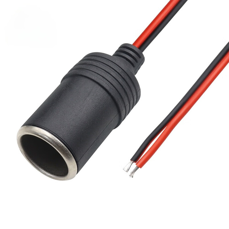 Car cigarette lighter female base socket high power pure copper car charger base female base socket extension cord cigarette lighter female base 30CM