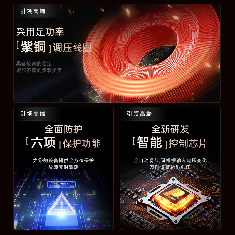 People's Voltage Stabilizer 380v three-phase four-wire high-power high-precision fully automatic industrial 30/50/100kw digital display three-phase voltage stabilizer RETNS6-10KVA