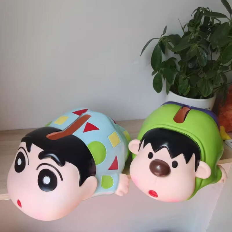 Fat Tiger Tissue Box Ornament Creative Crayon Shin-chan Decoration Living Room Coffee Table Dining Table Light Luxurious Cartoon Tissue Box Fat Tiger Super Cute Tissue Box