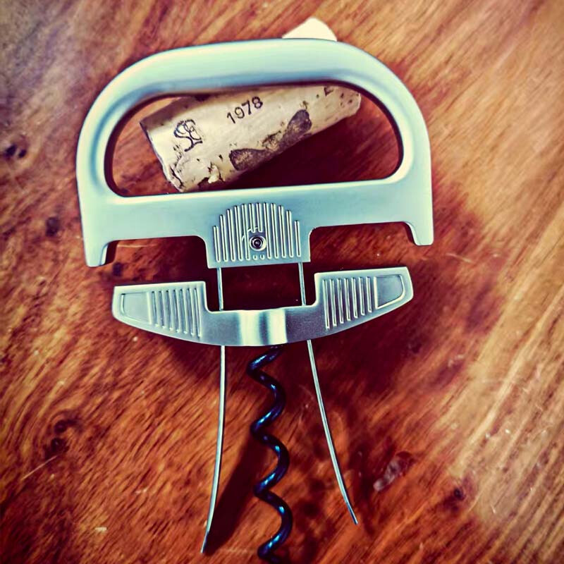 SATWARM American old wine bottle opener ah-so clip-type old wine knife wine opener red wine opener American old wine bottle opener genuine cowhide gift box