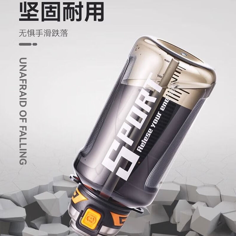 Water cup large capacity high temperature resistant sports kettle for boys and girls summer plastic cup tons of space cups black 1500ml